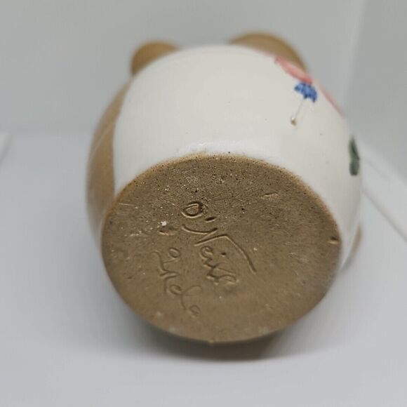 Jinxy O'Neill Pottery Ireland 1987 Creamer‎ Sugar & Creamer Floral Vase Signed - Picture 4 of 12